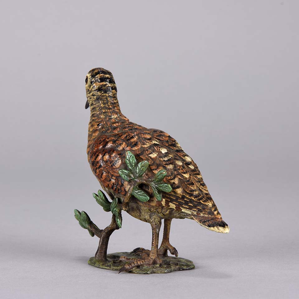 Franz Bergman Woodcock - Austrian Bronze - Hickmet Fine Arts