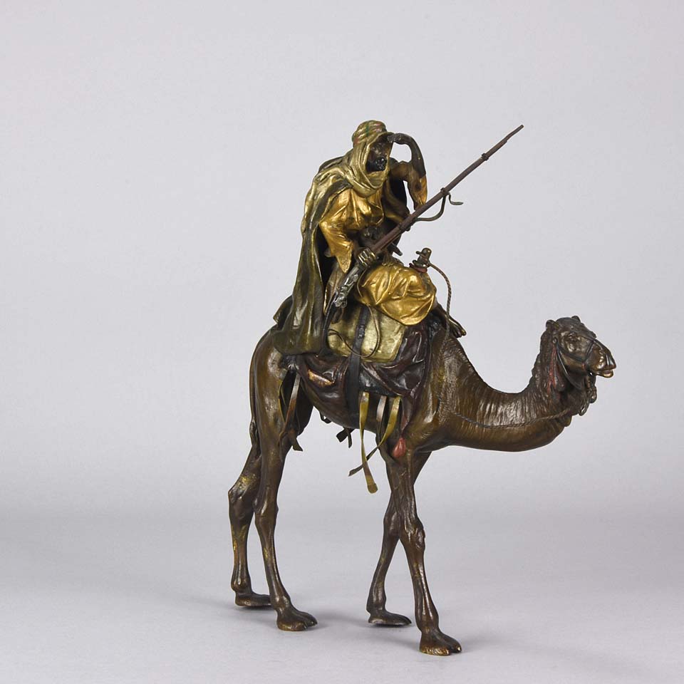 Bronze Camel with Warrior by Bergman