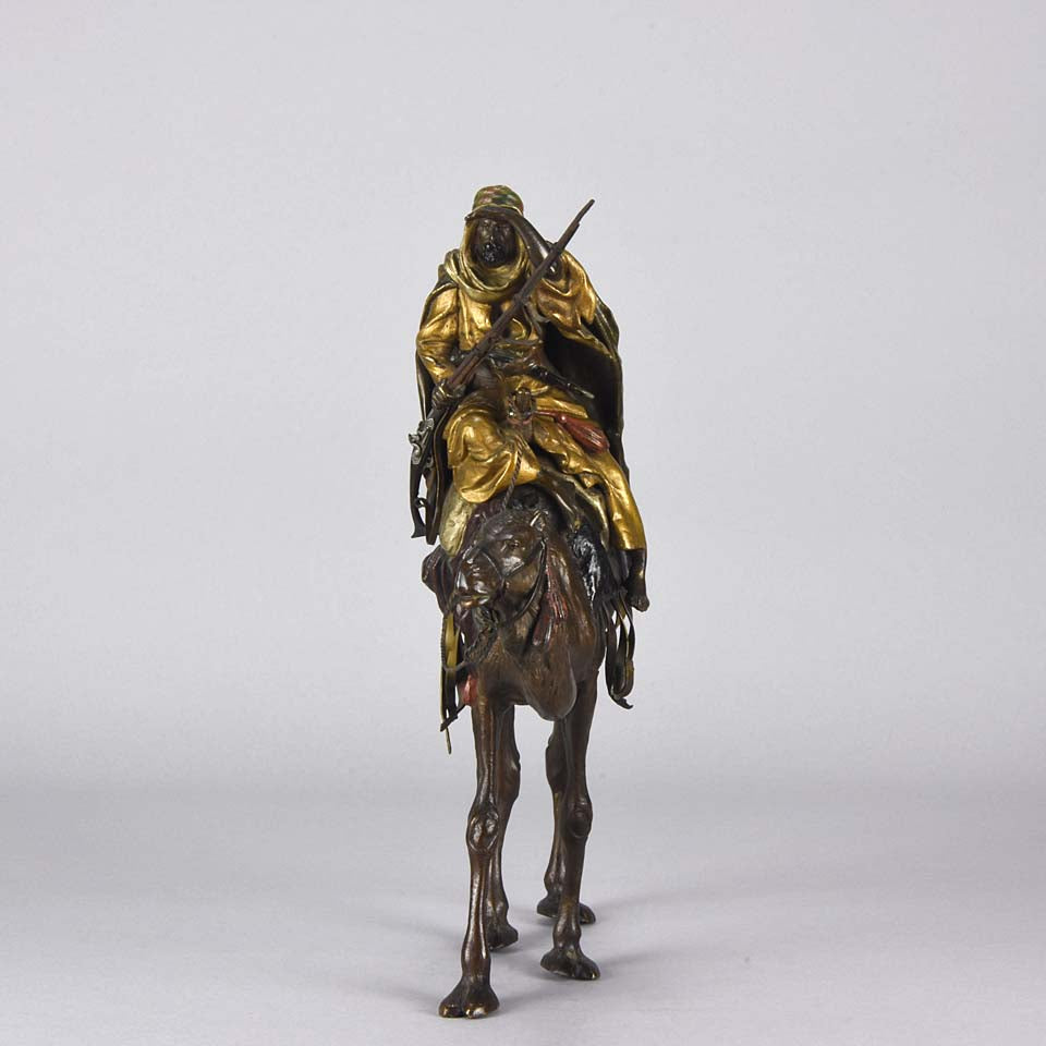 Bronze Camel with Warrior by Bergman
