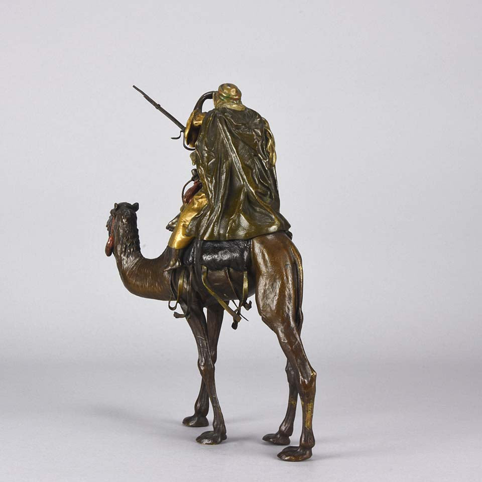 Bronze Camel with Warrior by Bergman