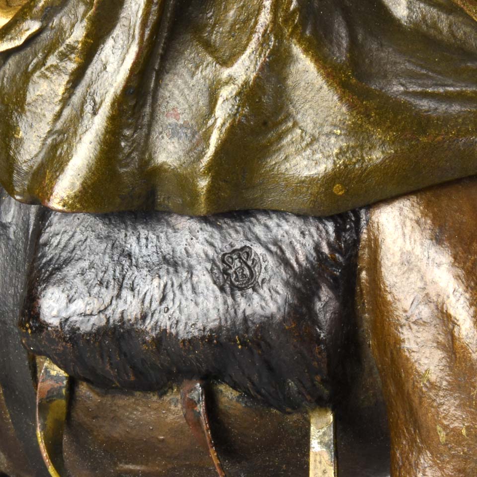 Bronze Camel with Warrior by Bergman