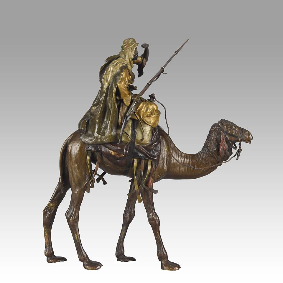 Bronze Camel with Warrior by Bergman
