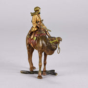 Franz Bergman Bronze - Camel with Arab Warrior  - Hickmet Fine Arts