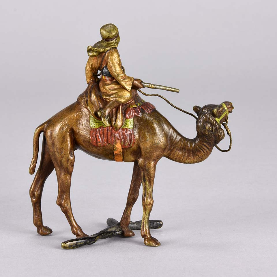 Franz Bergman Bronze - Camel with Arab Warrior  - Hickmet Fine Arts