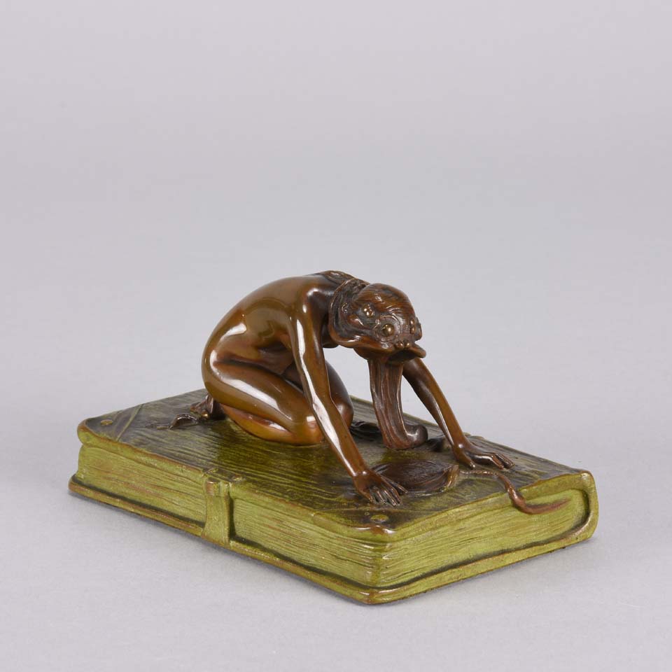 Bergman Erotic Bronze - Woman on a Book - Hickmet Fine Arts