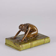 Bergman Erotic Bronze - Woman on a Book - Hickmet Fine Arts