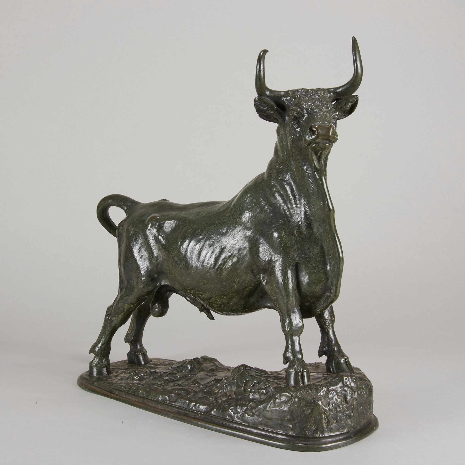 Fratin bronze bull - Animaliers - Antique Bronze - Hickmet Fine Arts