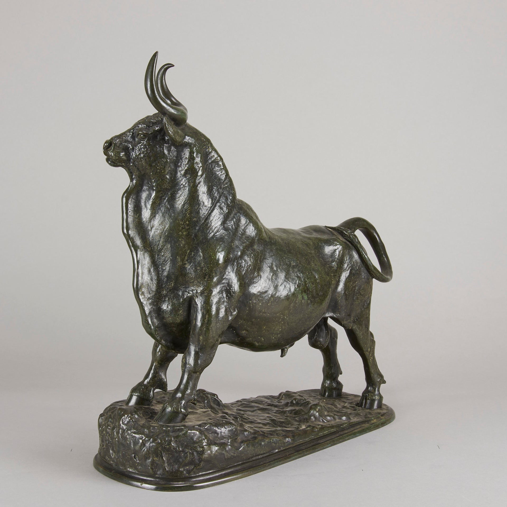 Fratin bronze bull - Animaliers - Antique Bronze - Hickmet Fine Arts