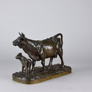 Christophe Fratin Cow & Calf - Animalier Bronze - Hickmet Fine Arts