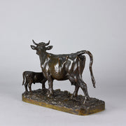 Christophe Fratin Cow & Calf - Animalier Bronze - Hickmet Fine Arts