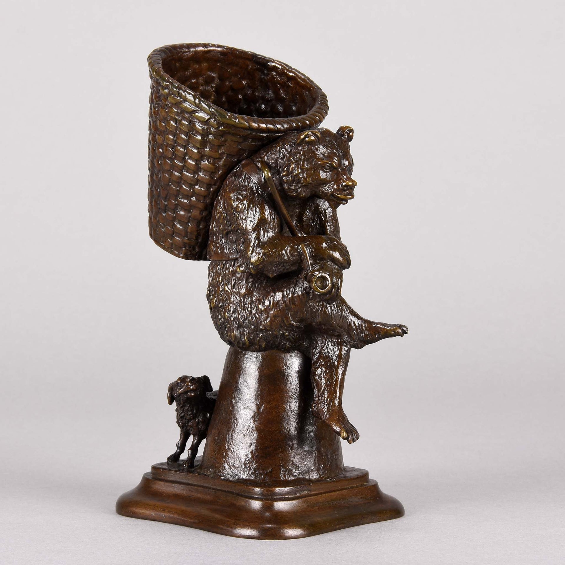 Bear and dog bronze by fratin