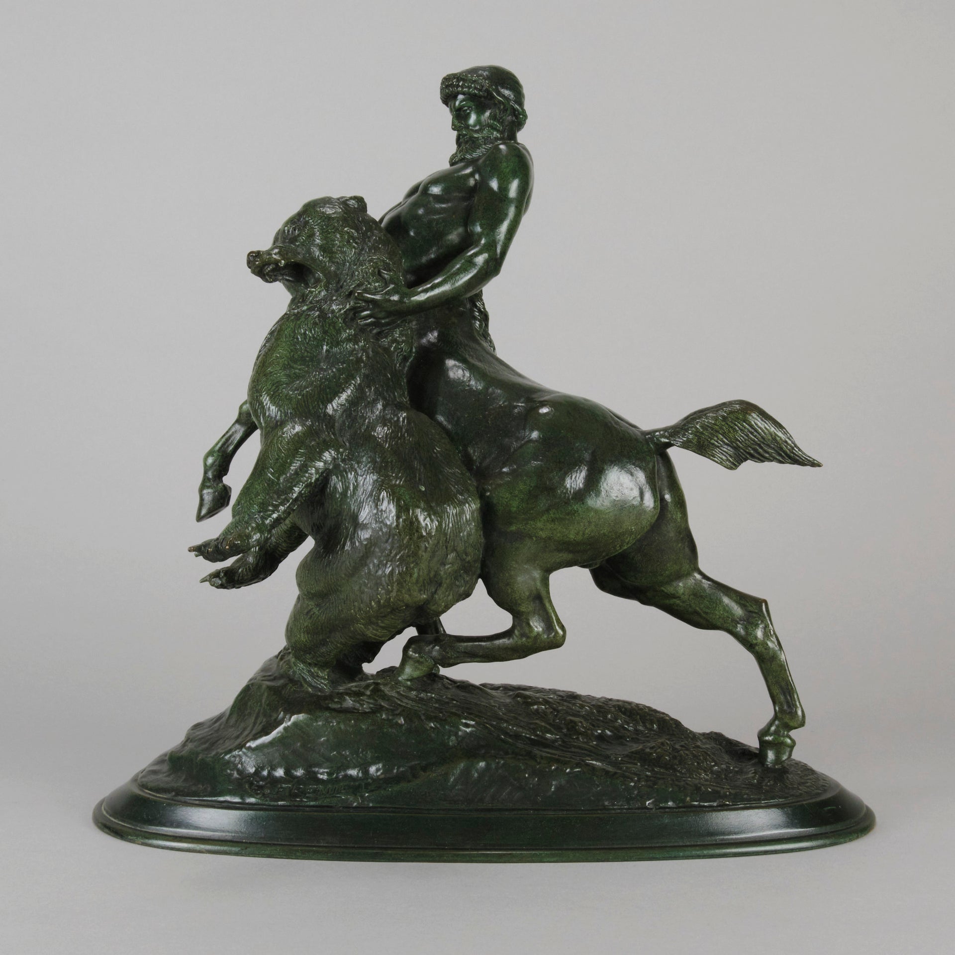 Centaur and Bear Bronze by Emmanuel Fremiet - Animaliers - Antique Bronze  - Antique animal sculptures for sale - Hickmet Fine Arts