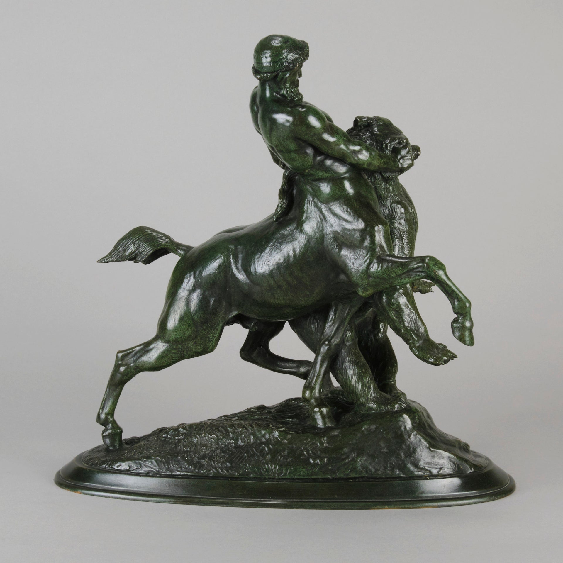 Centaur and Bear Bronze by Emmanuel Fremiet - Animaliers - Antique Bronze  - Antique animal sculptures for sale - Hickmet Fine Arts