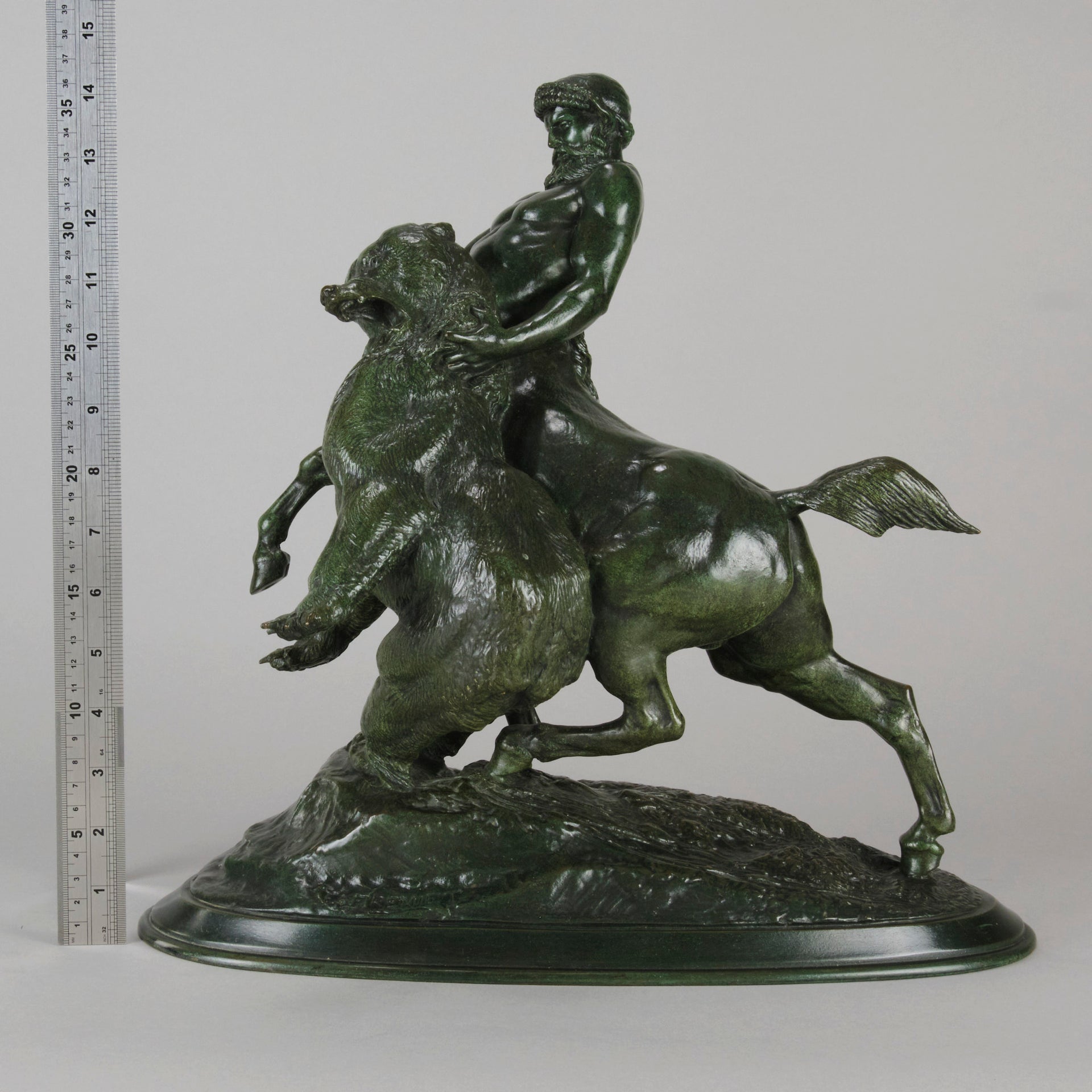 Centaur and Bear Bronze by Emmanuel Fremiet - Animaliers - Antique Bronze  - Antique animal sculptures for sale - Hickmet Fine Arts