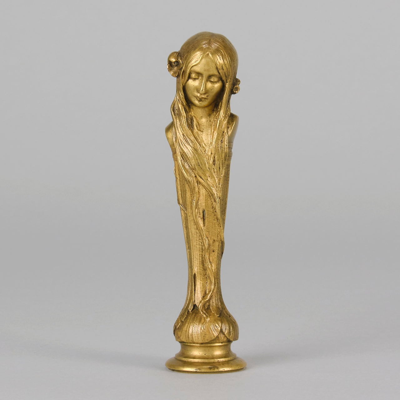 Bouval Desk Seal - Art Nouveau Bronze - Hickmet Fine Arts 