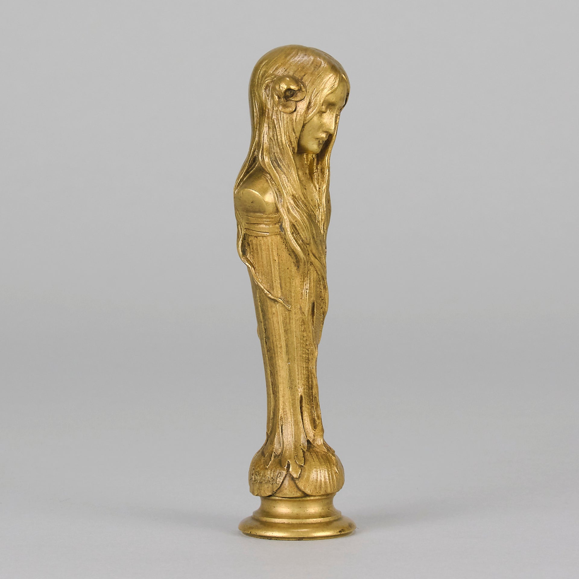 Bouval Desk Seal - Art Nouveau Bronze - Hickmet Fine Arts 