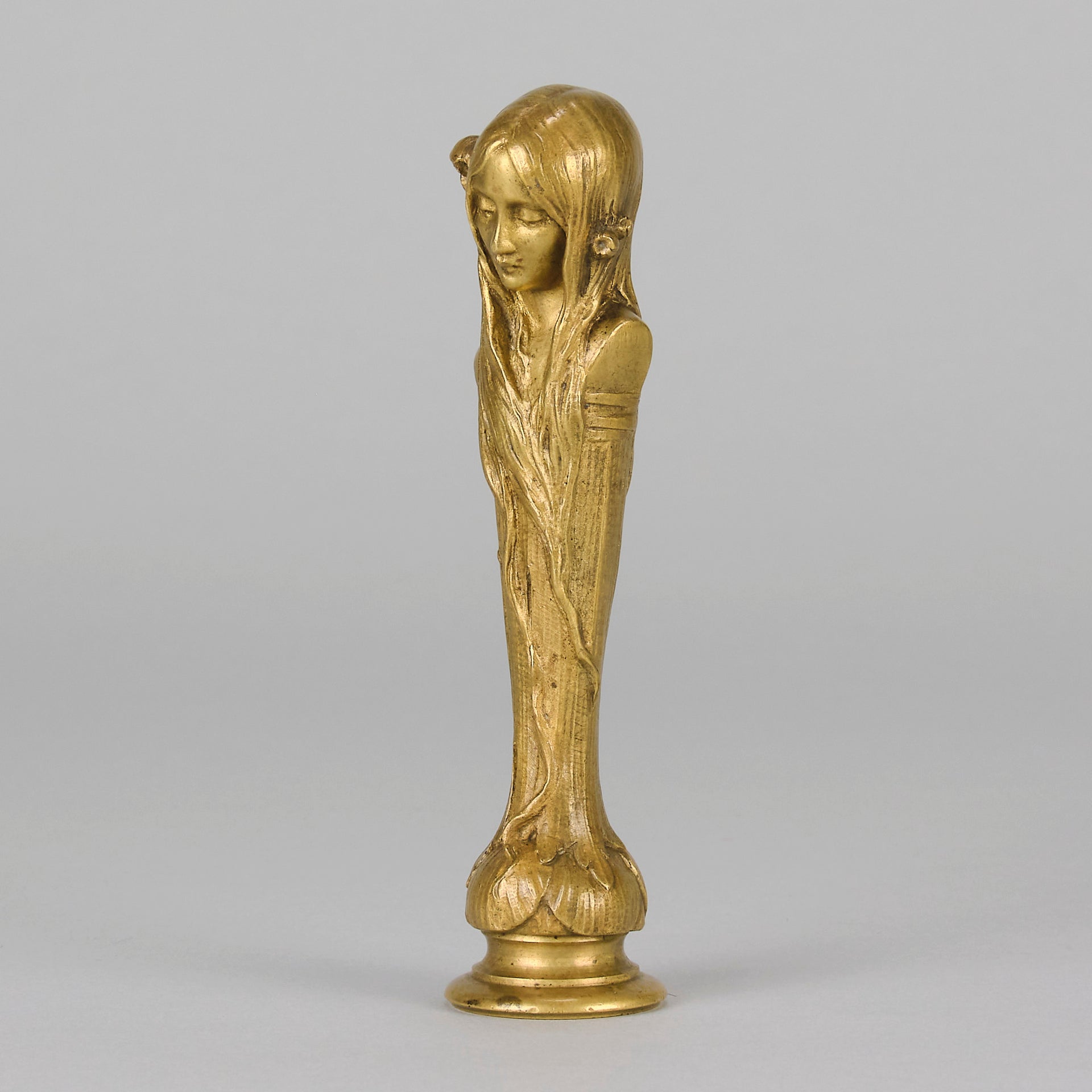 Bouval Desk Seal - Art Nouveau Bronze - Hickmet Fine Arts 