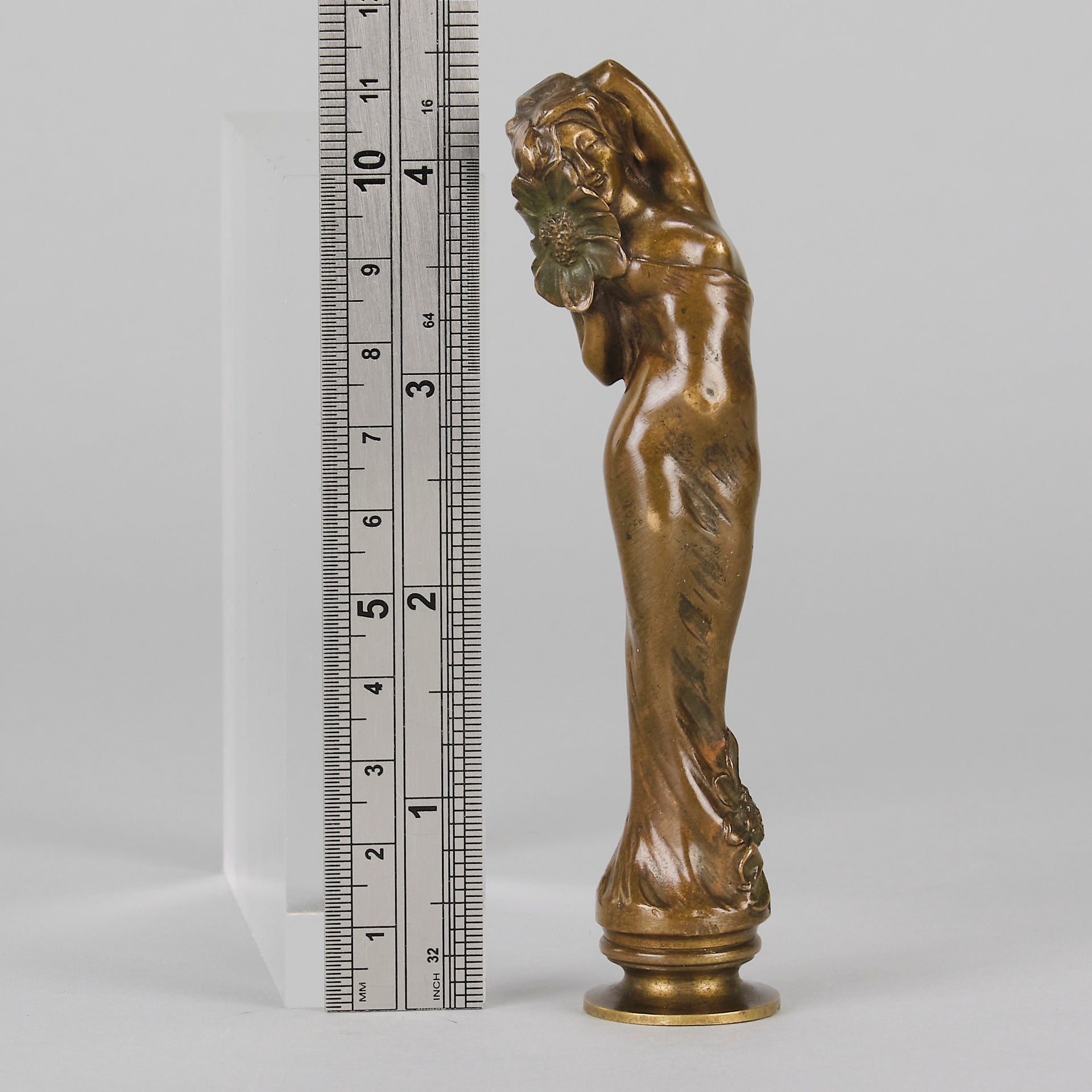 Bizard Desk Seal - Art Nouveau Bronze - Hickmet Fine Arts 