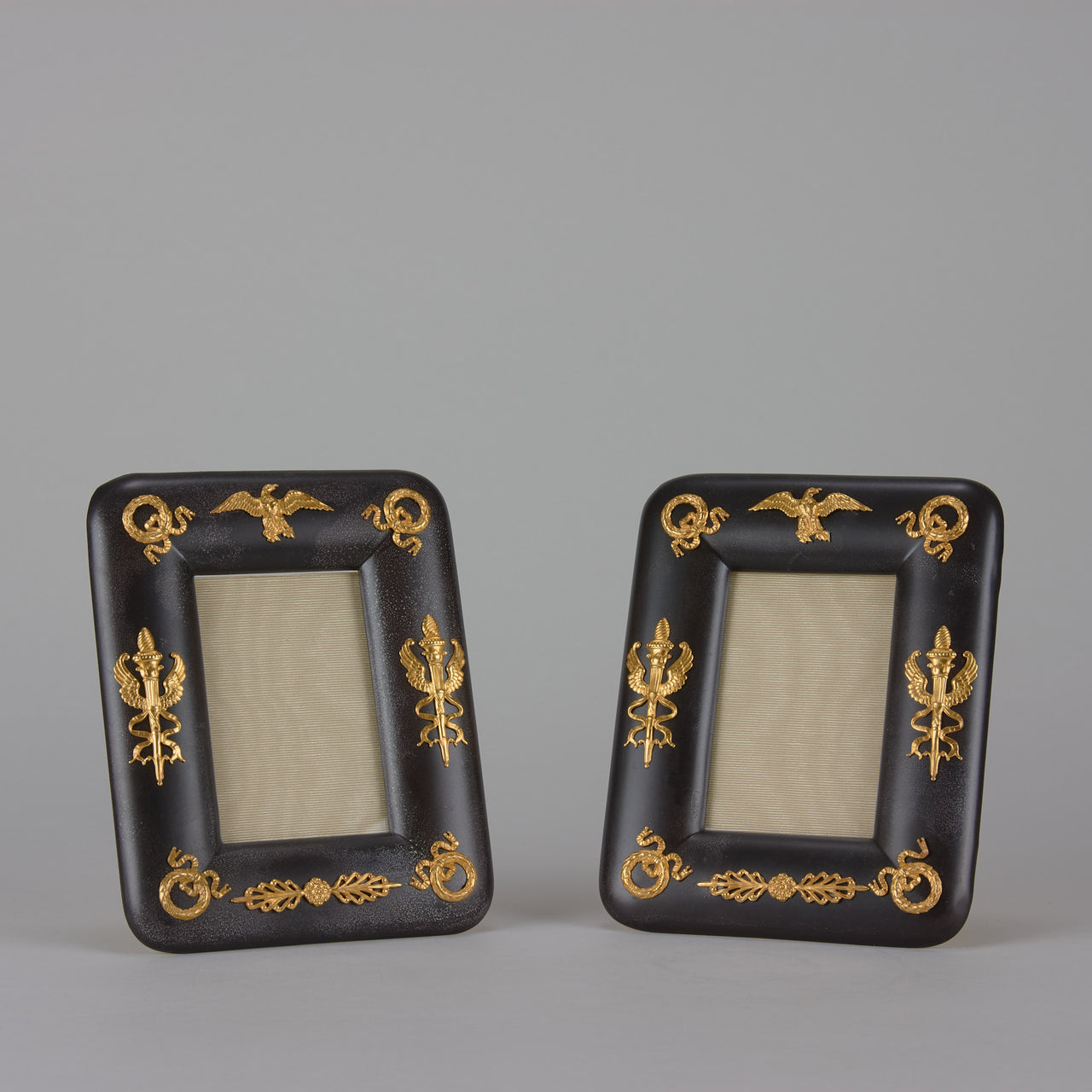 French Empire Bronze Photo Frames