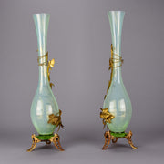  Opaline Vases with Gilt Mounts - French Vases - Hickmet Fine Arts 