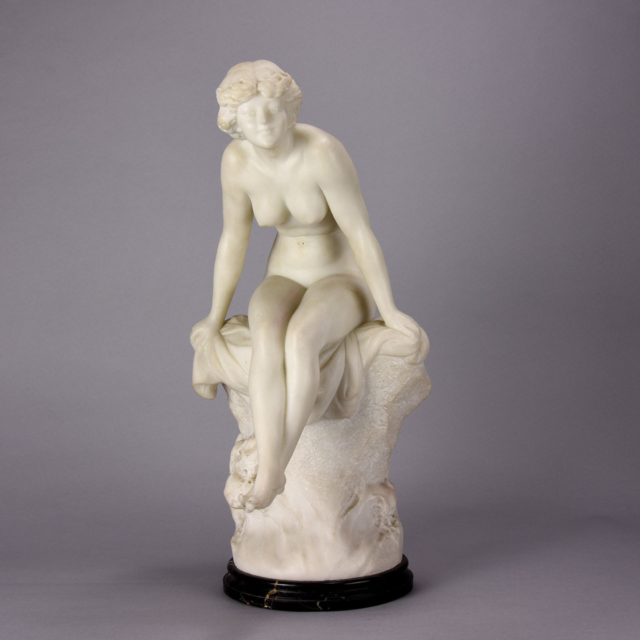 Girl on a Rock - Donatella Gabbrielli Marble - Hickmet Fine Arts 