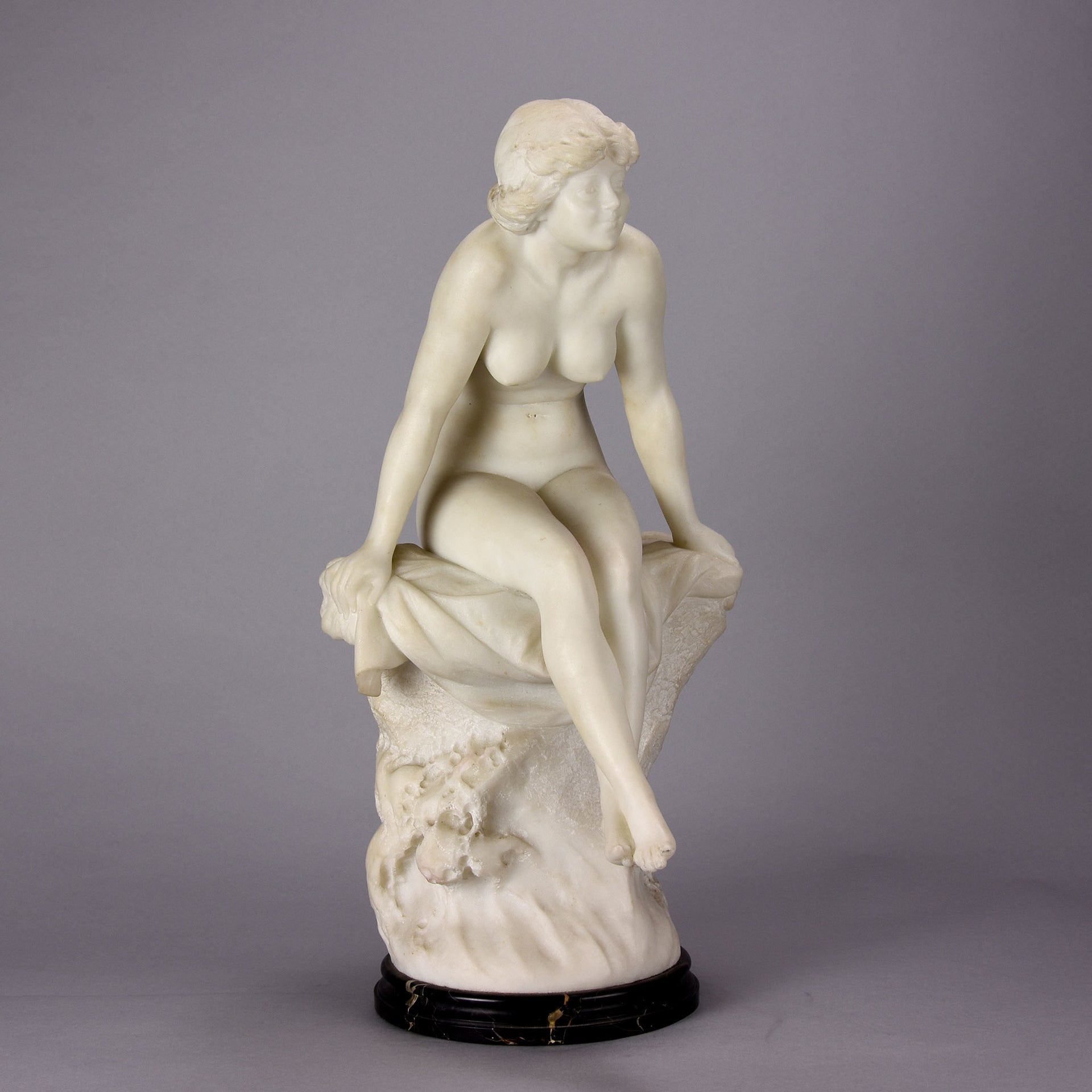 Girl on a Rock - Donatella Gabbrielli Marble - Hickmet Fine Arts 