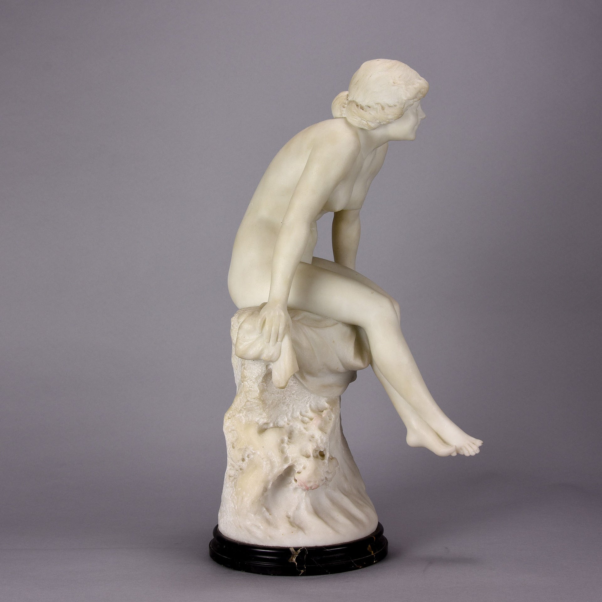 Girl on a Rock - Donatella Gabbrielli Marble - Hickmet Fine Arts 