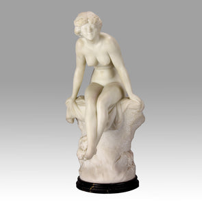 Girl on a Rock - Donatella Gabbrielli Marble - Hickmet Fine Arts 