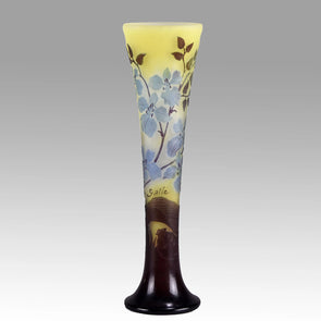 Galle Vase - Slender Flower Vase - Emaile Galle - Hickmet Fine Arts