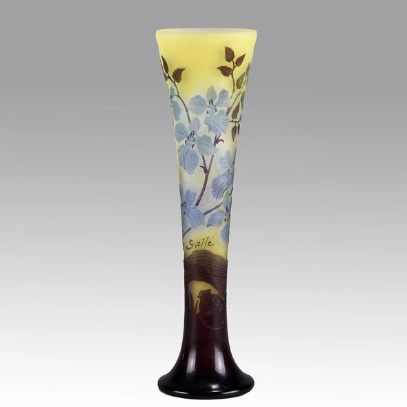 Galle Vase - Slender Flower Vase - Emaile Galle - Hickmet Fine Arts
