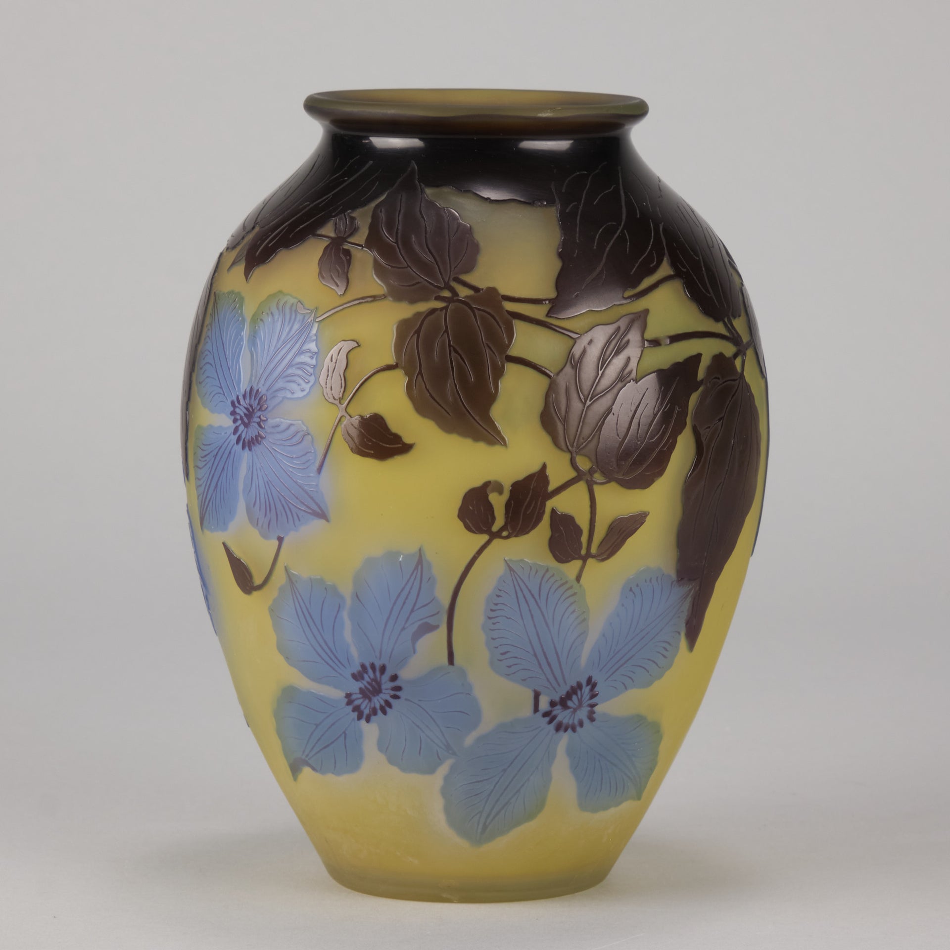Galle Cameo Glass Clematis vase