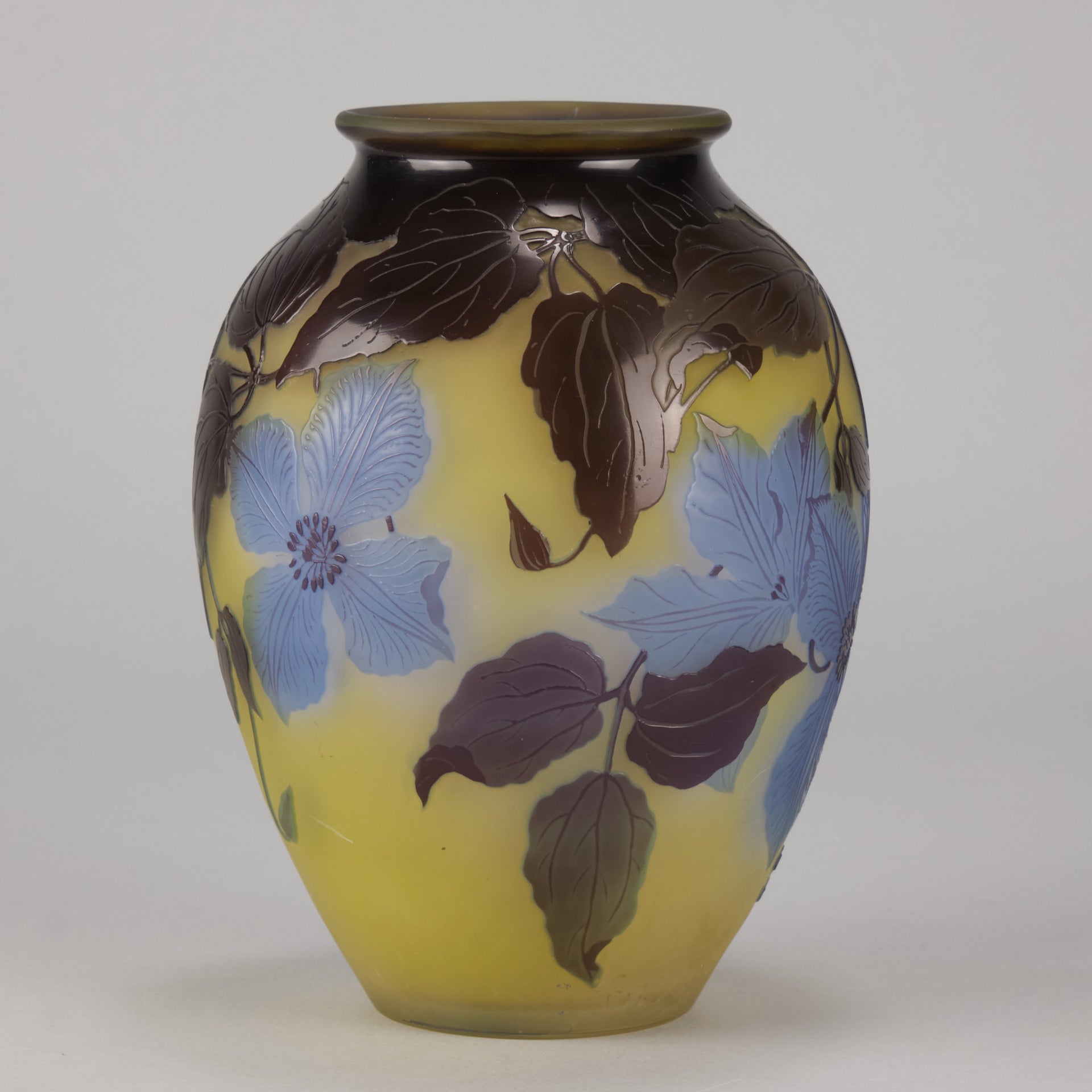 Galle Cameo Glass Clematis vase