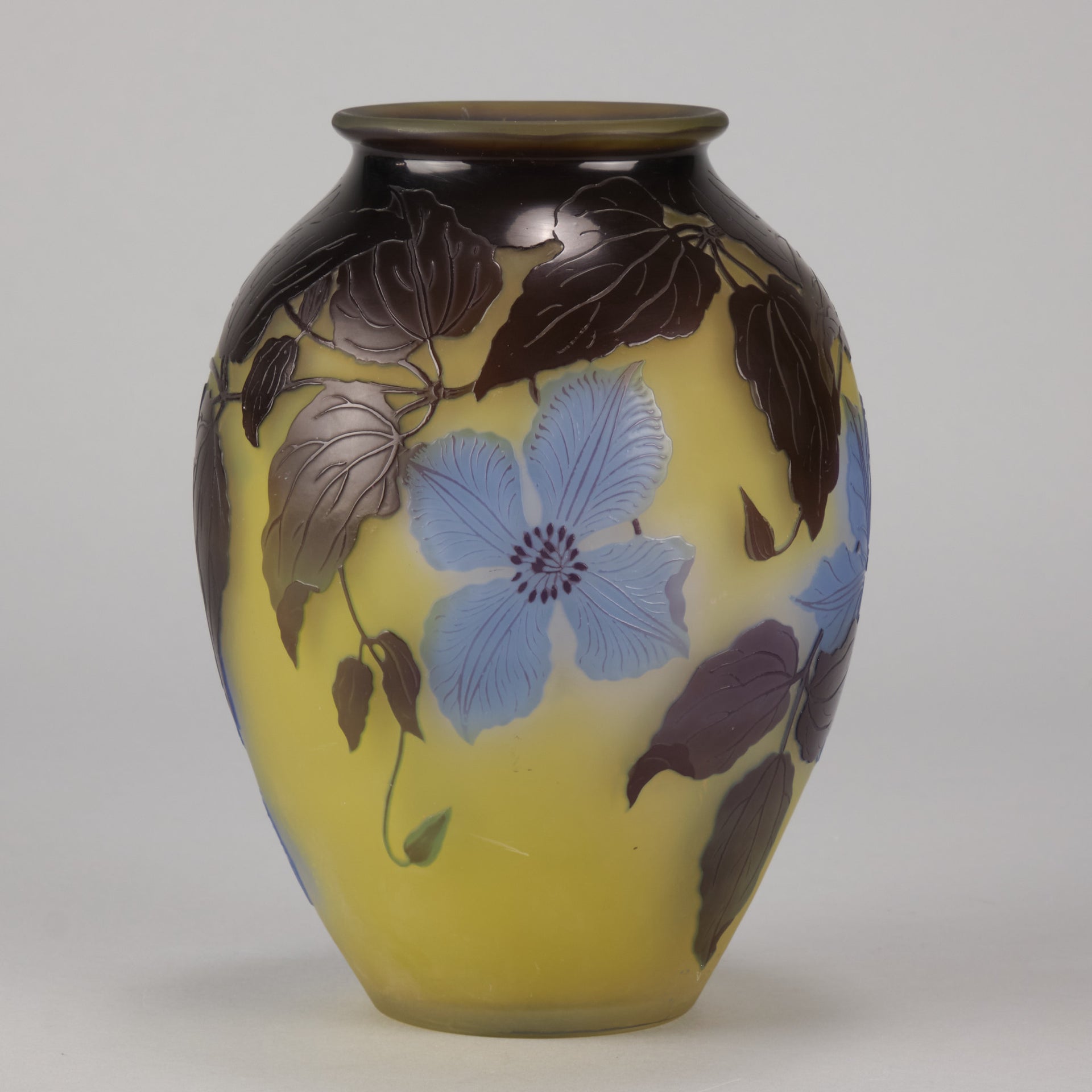 Galle Cameo Glass Clematis vase