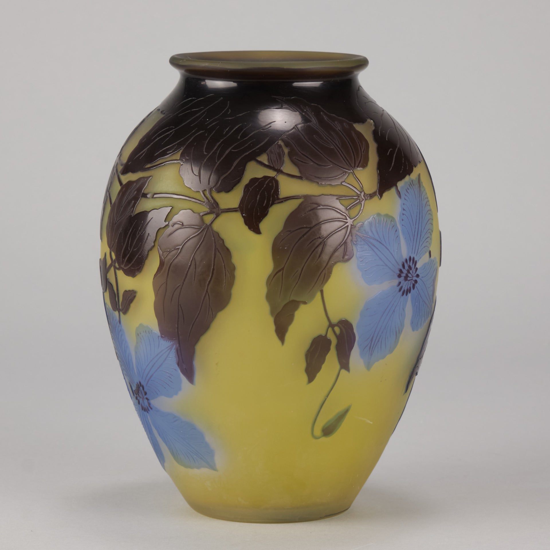 Galle Cameo Glass Clematis vase