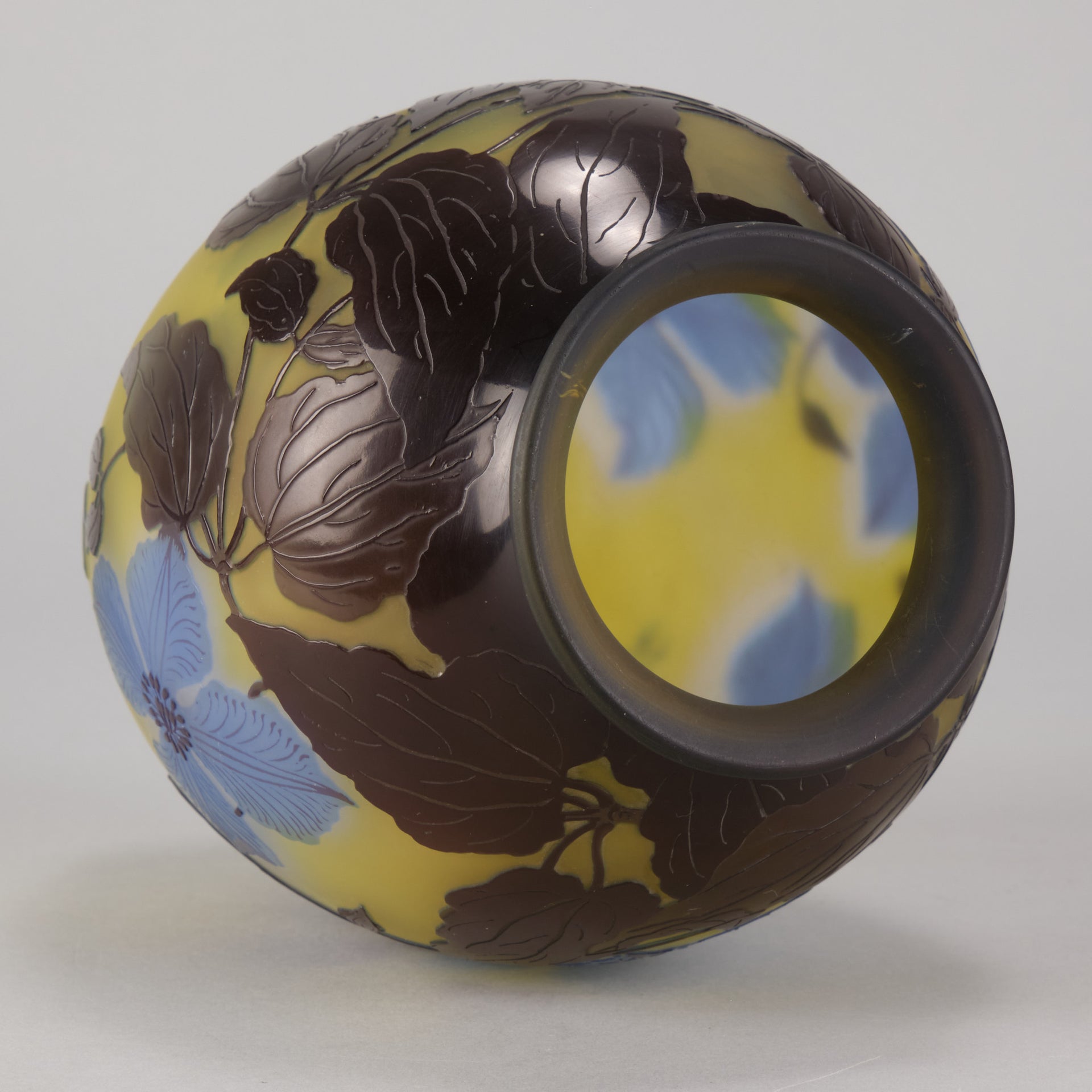 Galle Cameo Glass Clematis vase