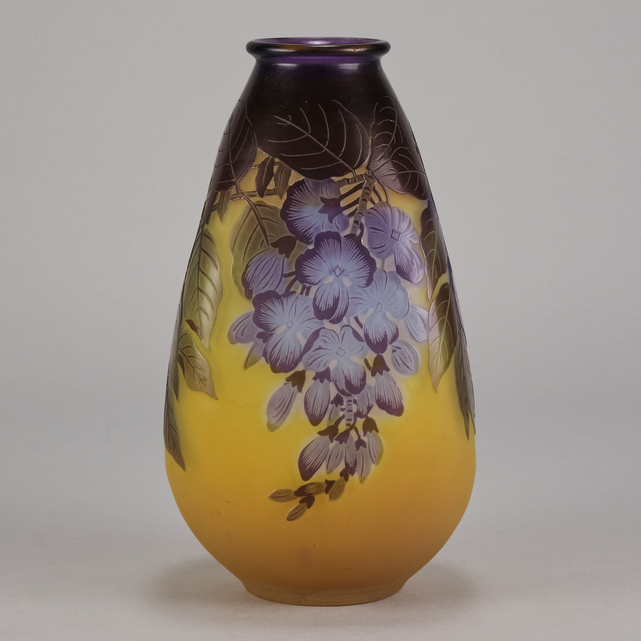 Blue Flower vase by Galle - Emile Galle Vase - Galle Emile - Hickmet Fine Arts