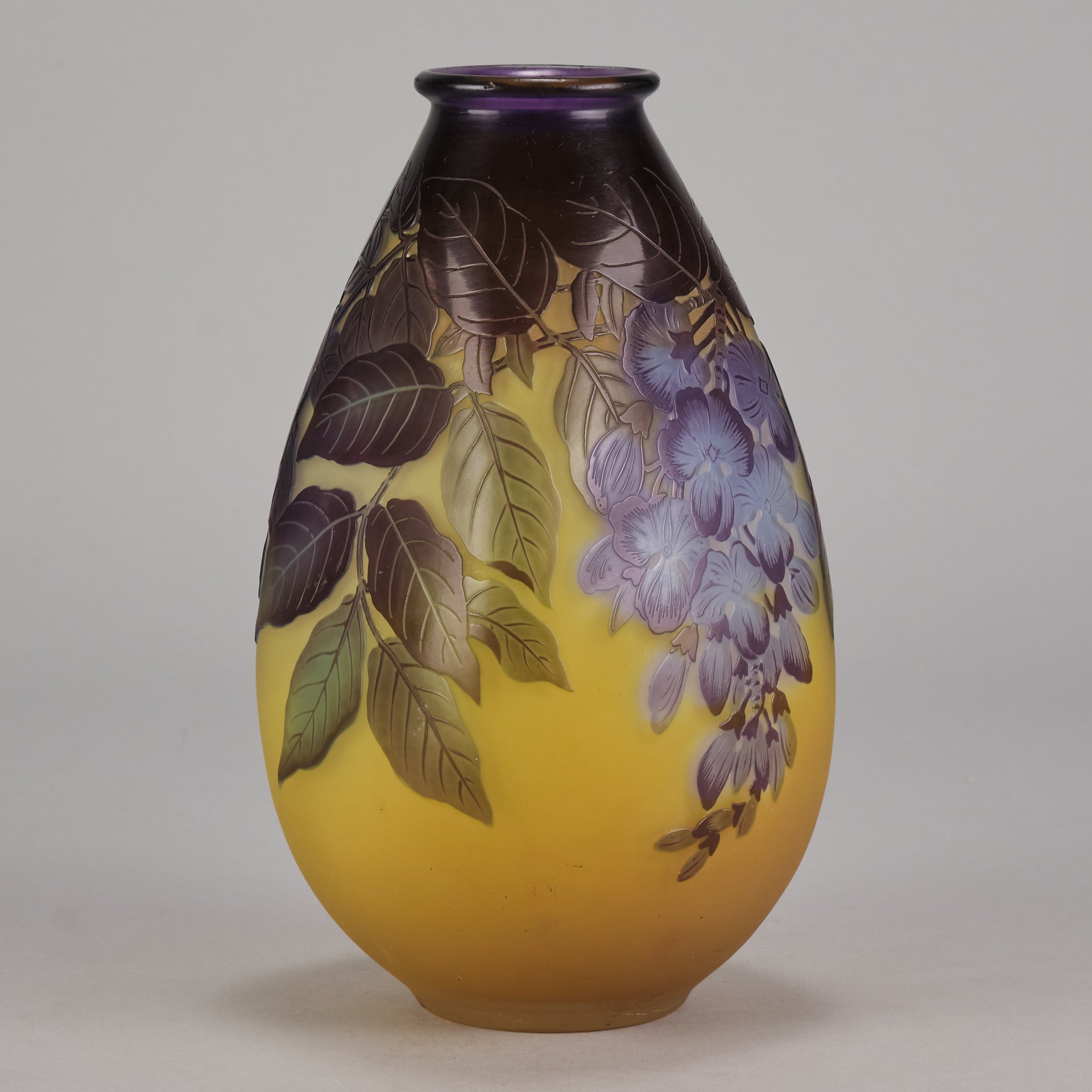 Blue Flower vase by Galle - Emile Galle Vase - Galle Emile - Hickmet Fine Arts