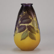 Blue Flower vase by Galle - Emile Galle Vase - Galle Emile - Hickmet Fine Arts