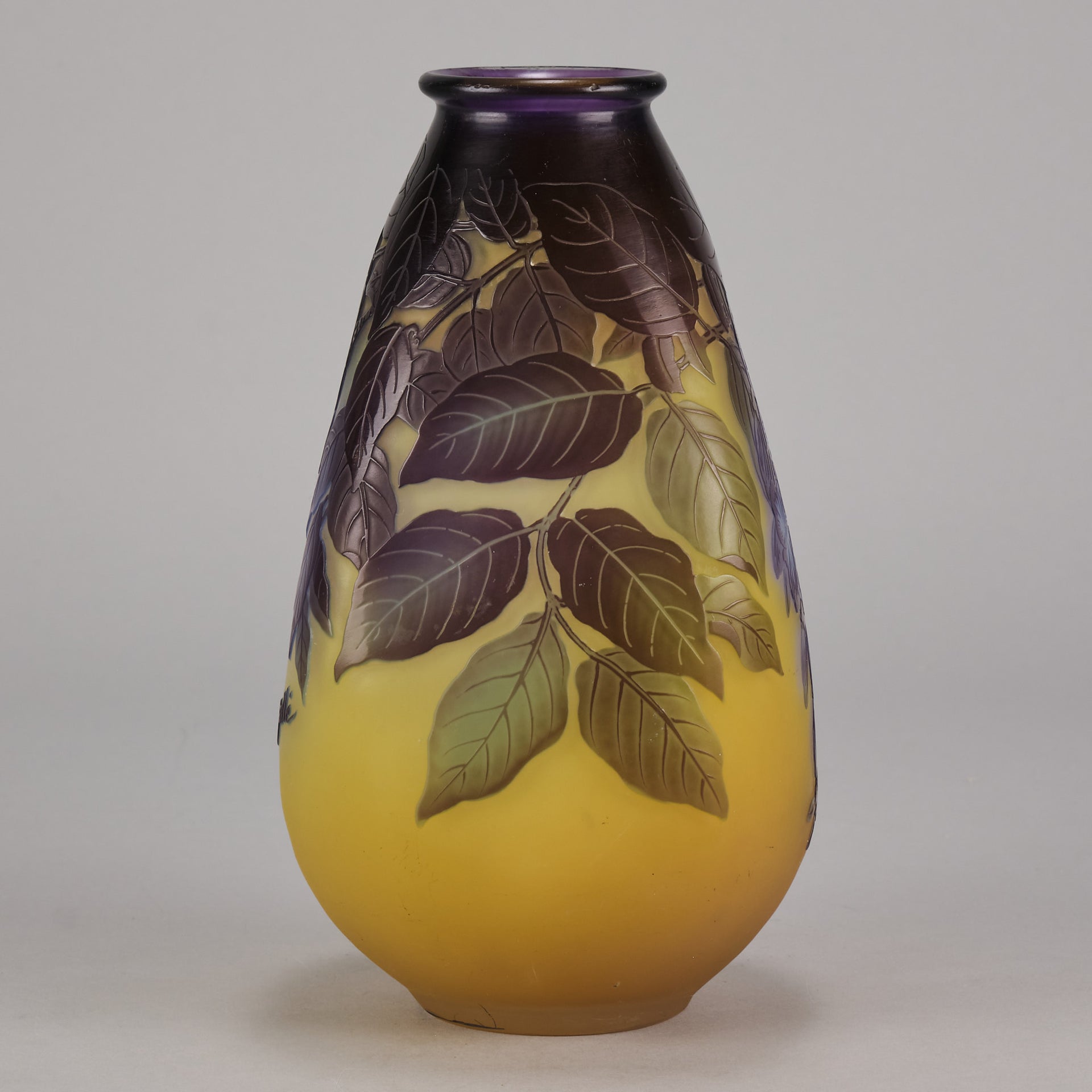 Blue Flower vase by Galle - Emile Galle Vase - Galle Emile - Hickmet Fine Arts