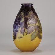 Blue Flower vase by Galle - Emile Galle Vase - Galle Emile - Hickmet Fine Arts