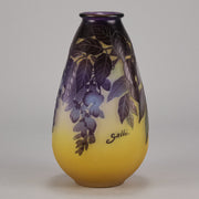Blue Flower vase by Galle - Emile Galle Vase - Galle Emile - Hickmet Fine Arts