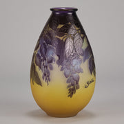 Blue Flower vase by Galle - Emile Galle Vase - Galle Emile - Hickmet Fine Arts