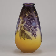 Blue Flower vase by Galle - Emile Galle Vase - Galle Emile - Hickmet Fine Arts