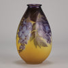 Blue Flower vase by Galle - Emile Galle Vase - Galle Emile - Hickmet Fine Arts