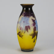 Emile Galle - Art Nouveau Glass - Galle vase - Blue Flower Vase - art nouveau glass vase – Hickmet Fine Arts