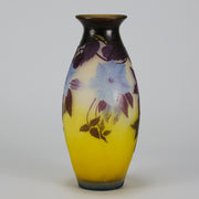 Emile Galle - Art Nouveau Glass - Galle vase - Blue Flower Vase - art nouveau glass vase – Hickmet Fine Arts