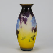 Emile Galle - Art Nouveau Glass - Galle vase - Blue Flower Vase - art nouveau glass vase – Hickmet Fine Arts