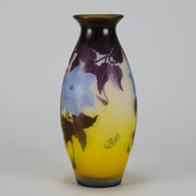 Emile Galle - Art Nouveau Glass - Galle vase - Blue Flower Vase - art nouveau glass vase – Hickmet Fine Arts