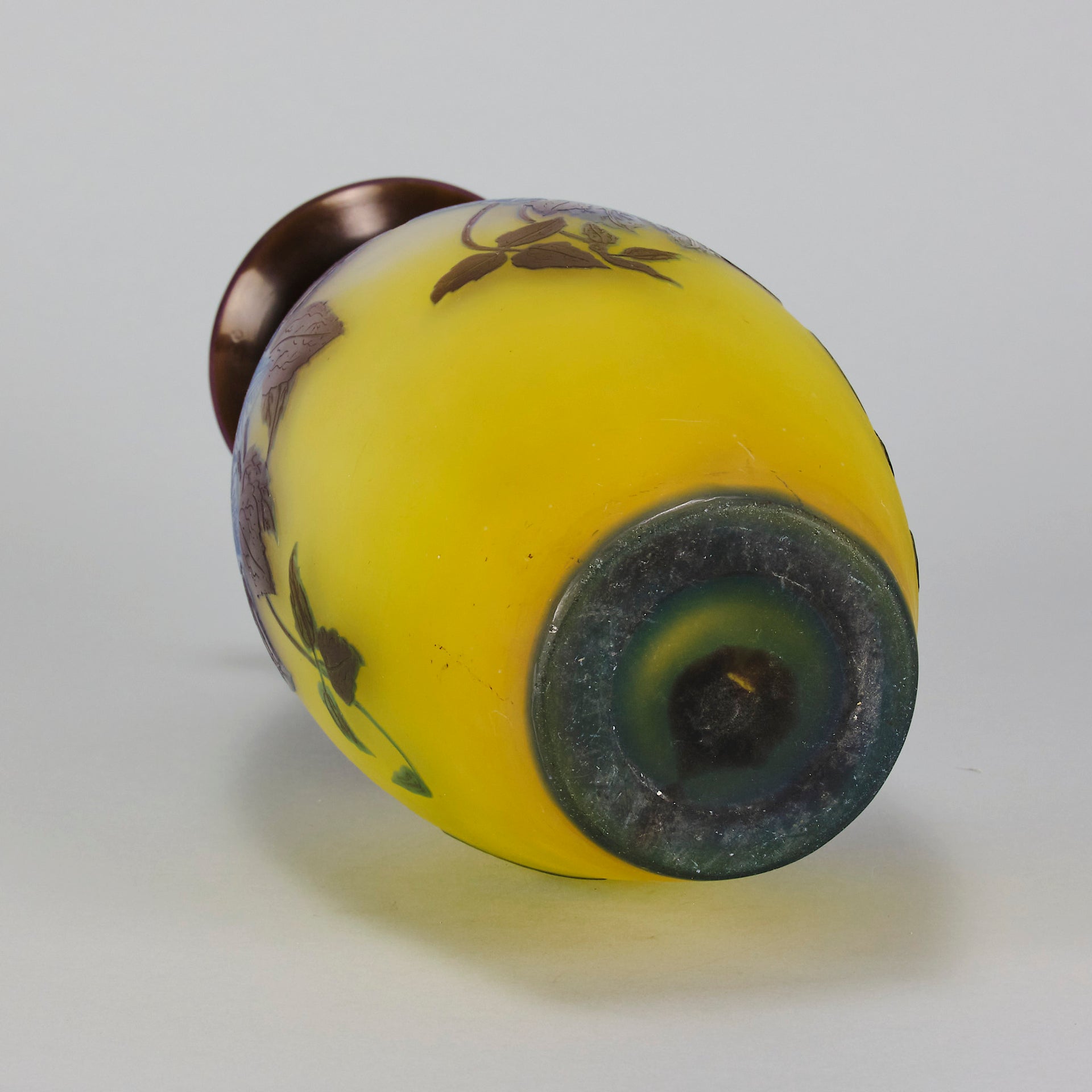 Emile Galle - Art Nouveau Glass - Galle vase - Blue Flower Vase - art nouveau glass vase – Hickmet Fine Arts