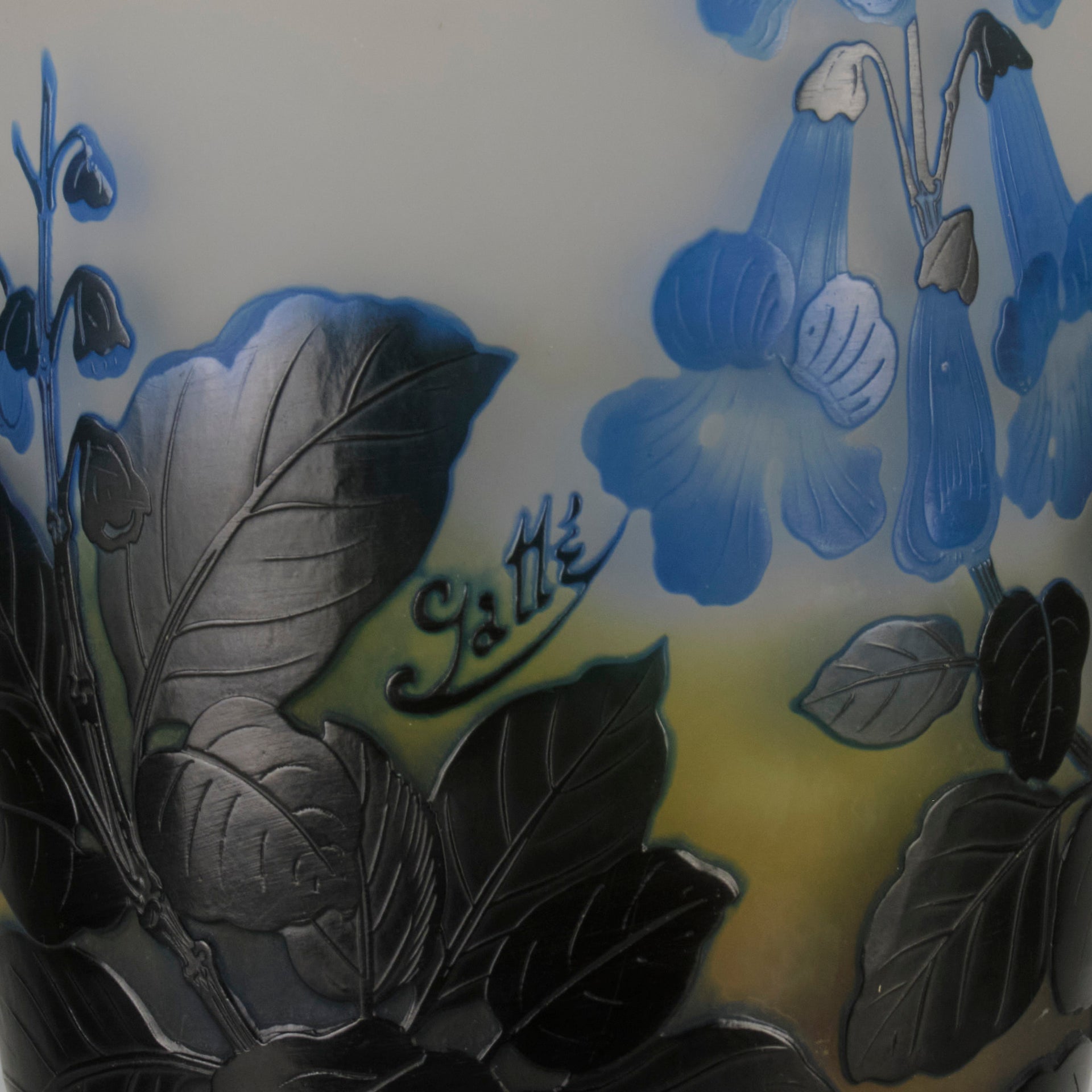 Emile Galle Glass Flower Vase - Art Nouveau - Hickmet Fine Arts